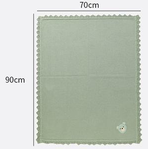 Customizable 100% Cotton Knitted <strong>Baby</strong> <strong>Blanket</strong> with Bear Swaddle Wrap <strong>Personalised</strong> Bedding <strong>Baby</strong> <strong>Blankets</strong> for Newborns - Product Image 6