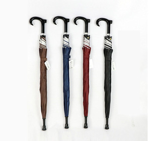 Promotional Customized Umbrella Elderly Non-slip Crutch Silver Coating Sunscreen UV Golf Umbrella With Logo