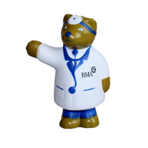 Pelota Antiestrés de PU <span class=keywords><strong>Doctor</strong></span> Bear - Juguete de Espuma Suave con Forma de Personaje Médico, Regalo Promocional con Logotipo Personalizado, <span class=keywords><strong>Gadget</strong></span> de Escritorio para Aliviar la Ansiedad - Product Image 1