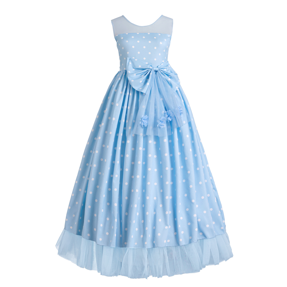 In Stock Blue Polka Dot Dress Silky & Sustainable | Alibaba.com