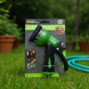 Green Garden Hose Nozzle Sprayer 12 Pcs For Watering Plants And Cleaning Cars - Product Image 3