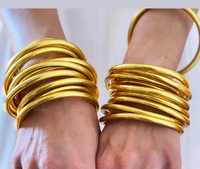 Nouveauté Bracelet en silicone plaqué or fait à la main pour bouddhistes Bracelet en silicone brillant coloré Bracelets bouddhistes