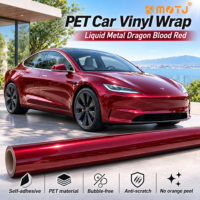 Film de protection de voiture en PET rouge sang de dragon anti-rayures de haute qualité, installation facile, film changeant de couleur, rouleau de vinyle pour voiture