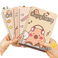 Mignon Capybara A5 Bobine Étudiant Dessin Animé Spirale Reliure Horizontale Capybara Cahier Étude Papeterie En Gros