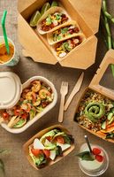 Conteneur d'emballage alimentaire jetable en gros, taille personnalisée, boîte à hamburger pour restaurant à emporter