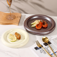 Assiettes de fête rondes de style européen pour décoration de table de mariage