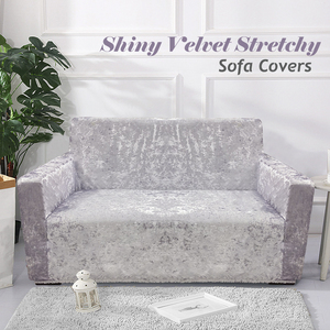 Sang Trọng Mới Phong Cách Nhung Sáng Bóng Đàn Hồi Căng Sofa Bìa 1 2 3 Chỗ Ngồi Tất Cả Bao Gồm Váy <span class=keywords><strong>Slipcovers</strong></span> Cho Cắt Sofa - Product Image 5