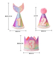 Bébé princesse diadème couronne paillettes bébé filles enfants premier anniversaire chapeau étincelle paillettes fête fournitures N0. Bandeau Princesse 0-9