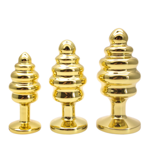 Mejor venta de sexo juguete de metal de oro rosca tapón <span class=keywords><strong>anal</strong></span> - Product Image 2