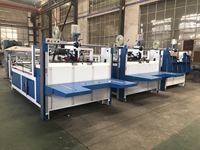 Máquina Plegadora y Encoladora Semiautomática en Venta de Fábrica, Precio Económico, para Fabricación de Cajas de Cartón