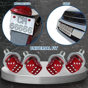 <b>Dice</b> Car License Plate Screw <b>Set</b> 40mm Stainless Steel Aluminum Alloy Decorative Fasteners For Vehicle Use - Product Image 2