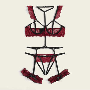 Женское прозрачное кружевное нижнее белье - Product Image 3