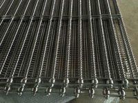 Nueva Cinta Transportadora Eye Flex Link con Cadena de Acero Inoxidable 304 316 y Protección Lateral Disponible para Horneado, Lavado y Congelación