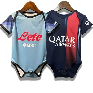 Set pakaian sepak bola bayi, baju sepak bola bayi vintage cepat kering dengan digital bermotif