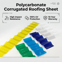 Panneaux de toiture en plastique ondulé transparent coloré opale, matériau de toiture résistant aux chocs, plaque de polycarbonate ondulée