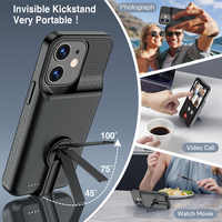 2025 nouveau étui de charge de batterie pour iPhone 15 Pro Max/15 Plus avec support, couverture de chargeur étendue Rechargeable Portable pour iPhone