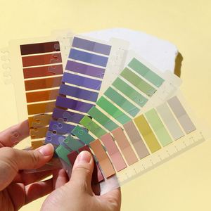 แท็บอินเด็กซ์ใสแบบไล่เฉดสี PET พร้อมกาวในตัว ใช้ทำเครื่องหมายหน้ากระดาษ แผ่นบันทึก ของใช้จำเป็นสำหรับนักเรียนและสำนักงานช่วงเปิดเทอม - Product Image 3