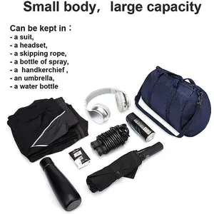 Faltbare Männer Frauen Reise Fitness Holdall Barrel Duffle Sporttaschen Benutzer definierte Mochila Tote Gym Duffel Bag mit Schuh fach