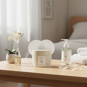 แผ่นเช็ดหน้า CHALLANS De PARIS Daily Clear Smoothing Facial Pads ผลิตภัณฑ์เครื่องสำอางเกาหลี ทำจากผ้าฝ้ายแบบไม่ถักทอ 1 ชั้น น้ำหนักตามสั่ง - Product Image 5