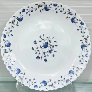 Elegantes juegos de porcelana blanca, horno microondas clásico sostenible de 6 piezas seguro para servir comidas, ensaladas, postres, proveedor indio - Product Image 4