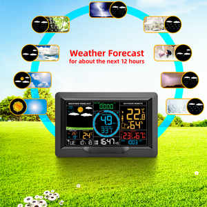 Station météo sans fil intérieure/extérieure 2023 FJ3390A avec écran LCD couleur, capteur professionnel de vitesse et de direction du vent - Product Image 2
