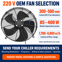 Ventilateur à rotor externe à haut débit d'air 220V pour refroidisseur industriel refroidi par air