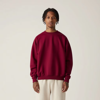 Hauts à col rond doublés polaire style urbain, thermiques, amples et décontractés pour la vente en gros de sweats à capuche et de sweat-shirts pour hommes