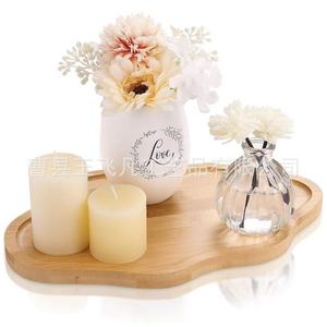 Bamboo <b>Candle</b> And Aromatherapy <b>Tray</b> 30X20X1.5Cm Minimalist Design For Scented <b>Candle</b> Display - Product Image 1