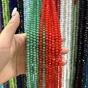 JC 크리스탈 4mm-8mm 유리 구슬 대량 느슨한 라운드 Rondelle 램프 워크 묵주 만들기 유리 구슬 - Product Image 2