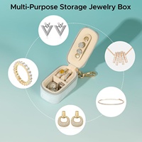 LG-A023 OEM Boîte à bijoux de voyage rectangulaire moderne et simple, petite, avec fermeture éclair, portable, pour bagues et colliers, Fujian