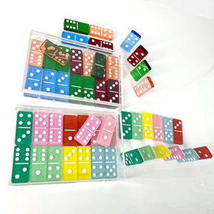 Jeu éducatif de luxe jeu de société <span class=keywords><strong>Domino</strong></span> personnalisé Logo impression acrylique dominos blocs Double Six dominos - Product Image 4