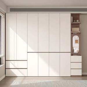 Factory Direct Top-Selling Custom Size Wooden Wardrobe with Glass Doors for Bedroom <b>Storage</b> - Product Image 1