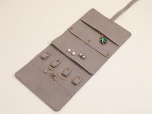 Luxury Handmade Microfiber Velvet <b>Jewelry</b> <b>Roll</b> Custom Logo Tie Closure Eco-Friendly Foldable <b>Travel</b> <b>Jewelry</b> Organizer - Product Image 5