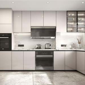 Meubles de cuisine complets en aggloméré haute brillance modernes - Product Image 1