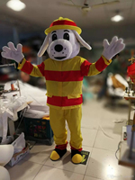 Costume de mascotte gonflable géant de pompier et chien de la police, populaire pour les fêtes, en promotion