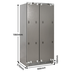 Réfrigérateur côte à côte 455L, sans givre, encastrable, avec revêtement en acier inoxydable 304, économe en énergie, refroidissement par air pour cuisine domestique - Product Image 4