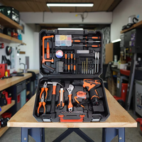 Kotak Peralatan Profesional Combo Kit Listrik Set Peralatan Rumah Tangga Dengan Bor Listrik Tanpa Kabel