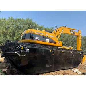Excavadora Anfibia Usada Caterpillar CAT 320CL 320 de Excelente Rendimiento, Modelo 320 320gc con Brazo Extendido de 18m, Equipo Pesado - Product Image 1