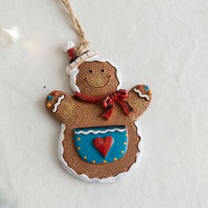 Adorno de Resina con Forma de Hombre de Jengibre, Semielaborado, para Árbol de Navidad, con Cuerda para Colgar, Decoración Navideña - Product Image 3