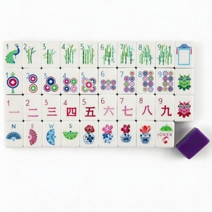 Mahjong américain en acrylique personnalisé avec logo imprimé, motifs de conception d'usine, pour soirées sociales et événements festifs - Product Image 3