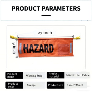 Bandes <span class=keywords><strong>de</strong></span> signalisation réfléchissantes en tissu Oxford 600D <span class=keywords><strong>orange</strong></span>, résistantes à l'usure et aux déchirures, idéales pour les travaux <span class=keywords><strong>de</strong></span> construction en extérieur - Product Image 3