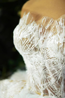 Novance Y3987 Robe de Soirée Courte sans Bretelles Blanche et sans Manches pour Femme, Éblouissante pour Anniversaire, Vêtement de Gros