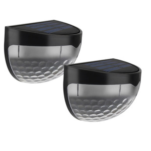 Paquete de 2 Lámparas Solares Semicirculares para Cercas, 6 LED, Lámparas de Pared para Exteriores, Impermeables, Luces para Escalones de Jardín - Product Image 1