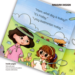 Livre d'images en anglais pour enfants : Les <span class=keywords><strong>jours</strong></span> <span class=keywords><strong>de</strong></span> <span class=keywords><strong>la</strong></span> <span class=keywords><strong>semaine</strong></span> – Histoires éducatives sur le jour actuel et <span class=keywords><strong>la</strong></span> routine quotidienne pour les enfants d'âge préscolaire - Product Image 6