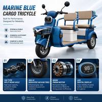 Nouveau Tricycle Électrique 3 Roues 60V 800W pour Transport Urbain avec Cabine Ouverte et Grand Panier – Vente en Gros 2026