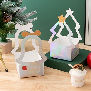 Caja de Regalo Navideña Premium para Pasteles y Dulces, Bolsa de Regalo Elegante, Regalo de Nochebuena, Regalo de Año Nuevo con Asa - Product Image 4