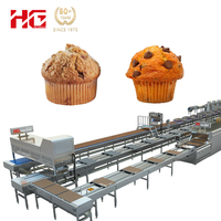 Ligne de production de cupcakes commerciaux et machine à pain avec mélangeur de chocolat, ligne de production entièrement automatique multifonctionnelle