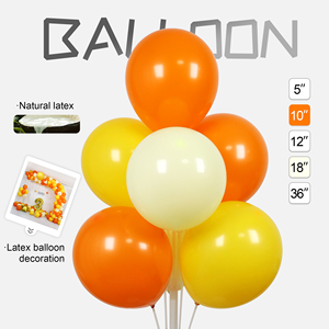 Grosir balon pesta dekoratif 5 7 9 10 12 18 inci balon lateks biru hitam merah putih