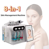 Dispositivo de Belleza 8 en 1 Hydra, Microdermoabrasión con Burbujas, Jet Peel, Análisis de Piel Facial, Máquina Facial de Hidro Spa para Salón y Spa