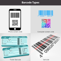 Scanner de codes à barres sans fil portable 2D Gestion des stocks de détail Lecteur de codes à barres BT QR Transactions rapides et efficaces